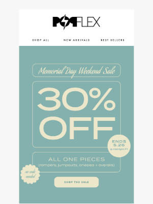 POPFLEX - STARTS NOW: Memorial Day Sale!