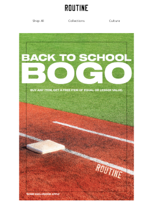 Routine Baseball - Back to School BOGO