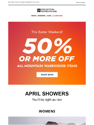 Mountain Warehouse (Rest of Europe) - 50% Or More Off | Shop Waterproofs ☔