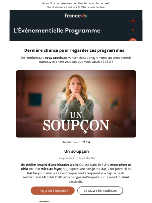 France télévision (France) - Ils quittent bientôt france.tv