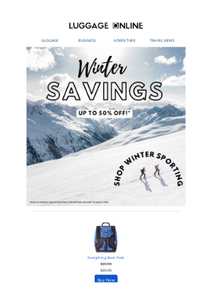 LuggageOnline - Winter savings up to 50% Off!