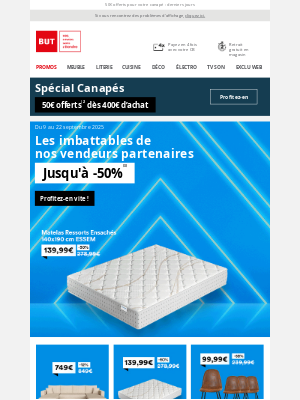 BUT (France) - Jusqu’à -50% : découvrez les pépites de la marketplace