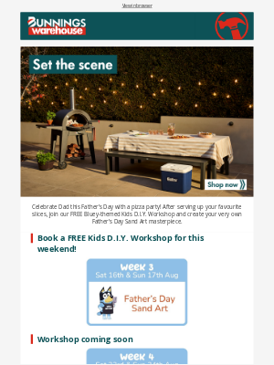 Bunnings (Australia) - Get the perfect backyard pizza set up