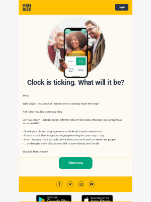 Memrise - Reminder: 6 hours left