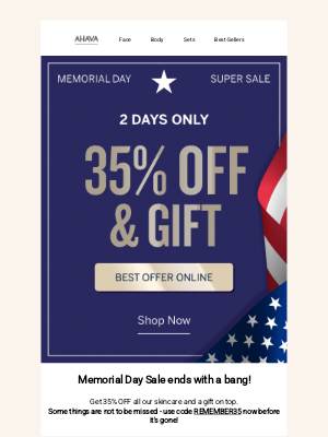 AHAVA - 📣 Exceptional 35% OFF & GIFT!