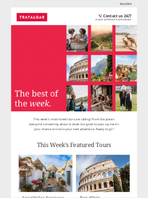 Trafalgar Pty Ltd - Unlock this week's best trips and travel deals