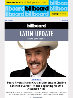 Billboard - Pedro Rivera on Chalino Sánchez's Career, Kapo & Wisin's 'Luna' Hits No. 1 on Latin Airplay Chart, and More in This Week's Latin Update