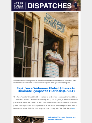 The Task Force for Global Health - Task Force Welcomes Global Alliance to Eliminate Lymphatic Filariasis (GAELF)
