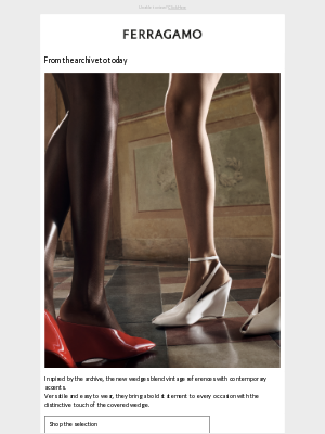 Salvatore Ferragamo USA - Ferragamo wedges: timeless meets modern