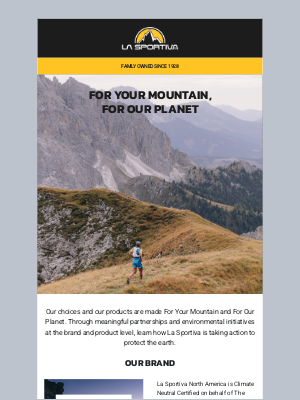 La Sportiva - For your Mountain, For our Planet