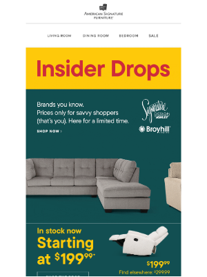 American Signature - 🔥 Hot & in-stock: recliners & more starting at $199.99!