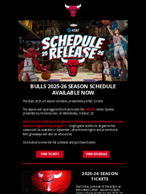 Chicago Bulls - Our 2025-26 Schedule is Here