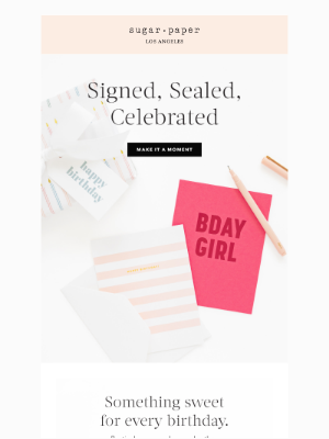 Sugar Paper - Sunshine, Cake, Cute Cards & Wrap ☀️ 🥳