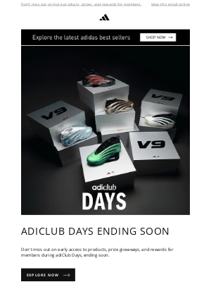 y-3 - Final hours for adiClub Days