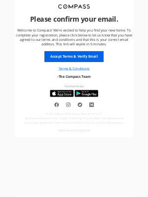 Compass - Please confirm your email