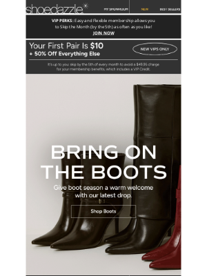 ShoeDazzle - Boot Season Starts Now—First Pair from $10 ❤️‍🔥👢