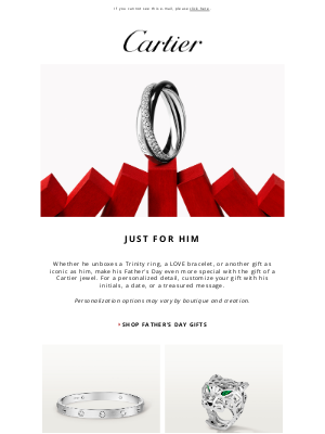 Cartier - Iconic jewelry on his wish list