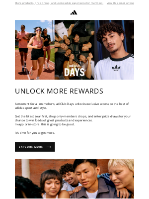 Adidas USA - adiClub Days is now.