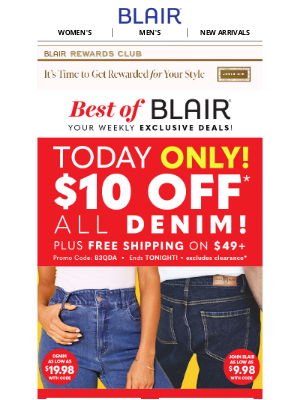 BLAIR - Best of Blair! $10 OFF Denim!