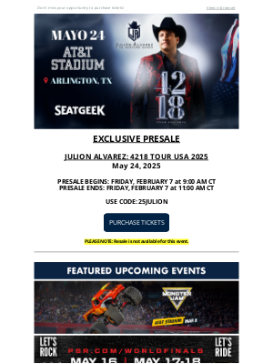 Dallas Cowboys - Exclusive Julion Alvarez Presale