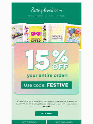 Scrapbook - ✨ Celebrate SBC Fest With a 15% OFF Coupon Code!
