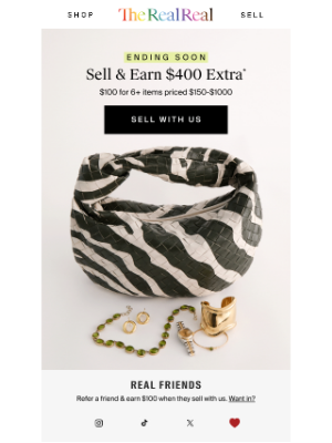 The RealReal - Ending soon: $400 extra