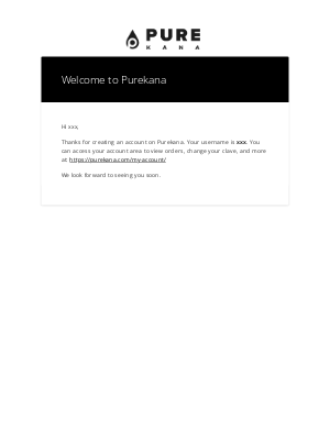 Your Purekana account has been created!