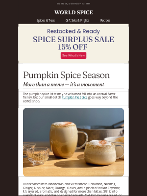 World Spice Merchants - Pumpkin Spice, But Make It Year-Round 🎃