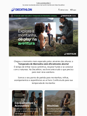Decathlon (Brazil) - 🚩 Abertura da Temporada de Montanha chegou!