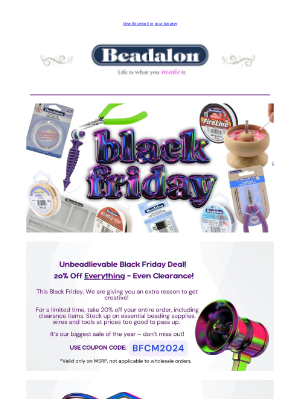 Beadalon - 🎉 20% OFF Everything at Beadalon – Even Clearance!