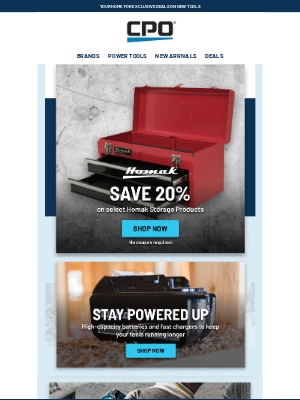 CPO Outlets - Get Organized! EXTRA 20% OFF Homak Storage