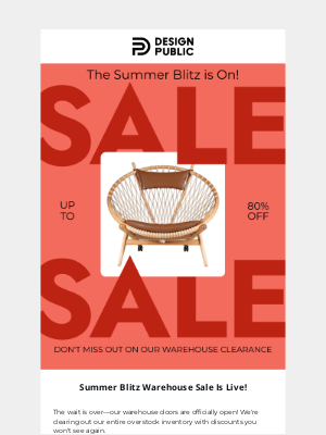 Design Public - 🚨 Warehouse clearance LIVE: Up to 80% off (limited qty)
