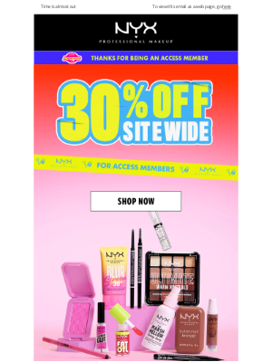 NYX - 30% off sitewide ENDS TODAY 😱