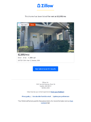Zillow - New Rental Listing: 20733 12th Ave S, Seatac, WA 98198 matches your 'Seatac WA' Saved Search.