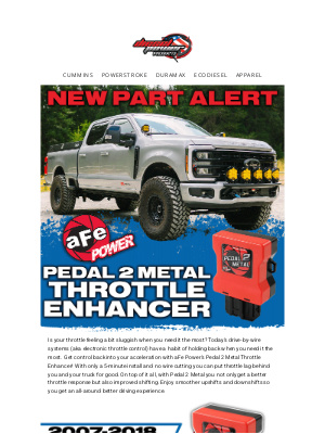 DieselPowerProducts - New From aFe Power - Pedal 2 Metal Throttle Enhancer