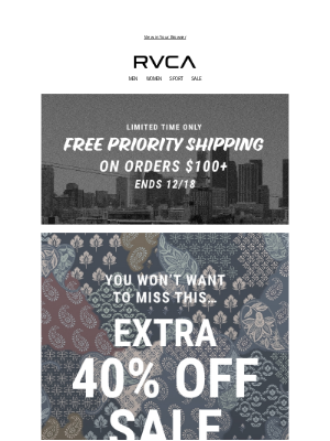 RVCA - Last Minute Shopping? We Got you