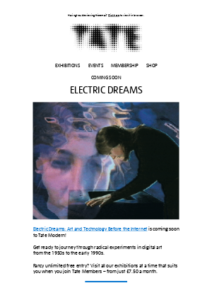 Tate (United Kingdom) - Electric Dreams is coming soon ⚡