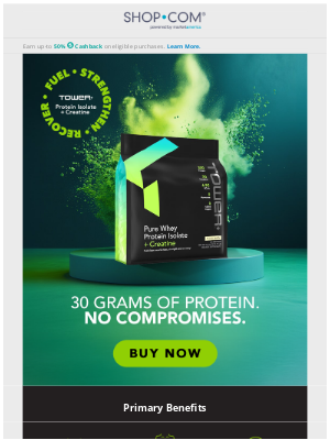 SHOP - Fuel Dad's Fitness with Tower Whey Protein! ⚡
