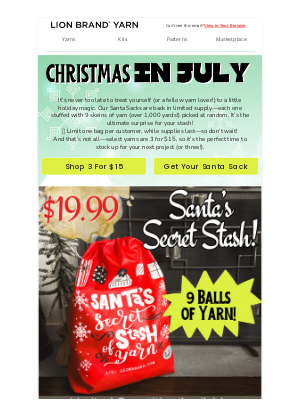 Lion Brand Yarn - 🧶 Christmas in July rolls on—see what’s new today!