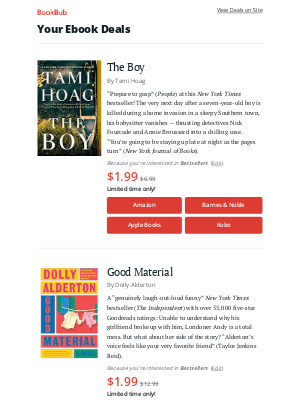 BookBub - Your ebook bargains for Thursday