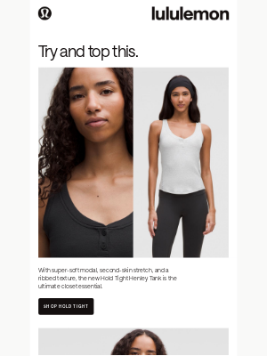 Lululemon - Hold Tight, there’s something new