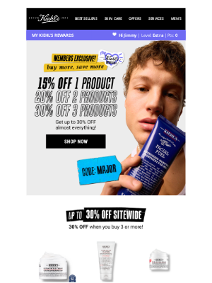 Kiehl's USA - Don't Miss Out: An Exclusive up to 30% Off is Waiting!
