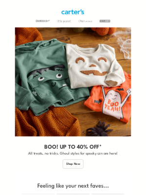 Carter's - BOO! Up to 40% off HALLOWEEN 🎃