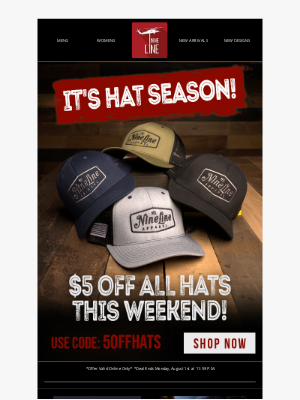 NineLineApparel - IT'S HAT SEASON - Limited Time Sale!