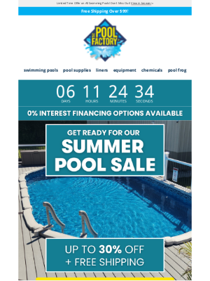 The Pool Factory - 🎉 Last Chance for Our Summer Pool Sale: Huge Savings, Act Now!