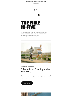 Nike - Mailcharts, the Nike Hi-Five is here