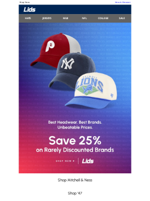 LIDS - Save 25% on Premium Headwear | Best Brands at Lowest Prices