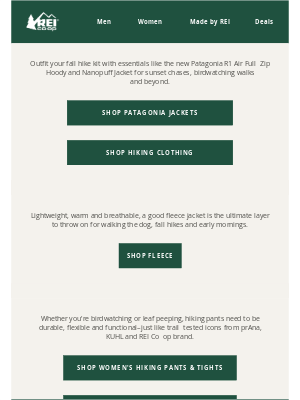 REI - Fall’s the perfect time to upgrade your hike wardrobe
