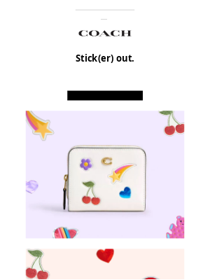 Coach (Japan) - 🍒🎀🧸毎日がハッピーになるステッカープリント登場