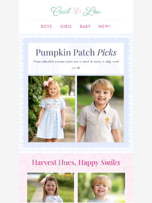 Smocked Threads by Cecil and Lou - 🧡 Darling Fall Styles Are Here!